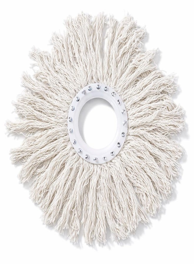 FPC Mop Refills for Floor Cleaning Big Size | Cotton Mop Head Replacement for Home and Office | Soft Fabric for Wet and Dry Use | Easily Removes Dust Dirt Hair and Spills | 200 g (Pack of 1), White - Image 1